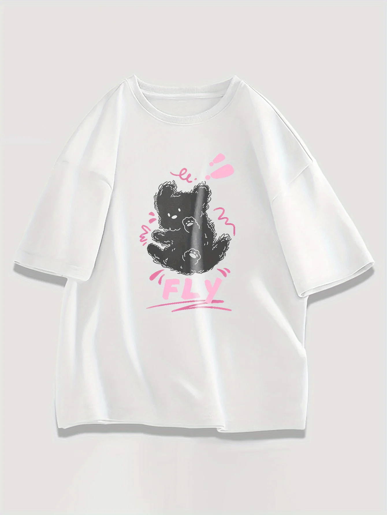 

Cartoon Dog Graphic Printing Summer Autumn Winter Pure Cotton Casual and Comfortable Men's and Women's T-shirts Short Sleeves