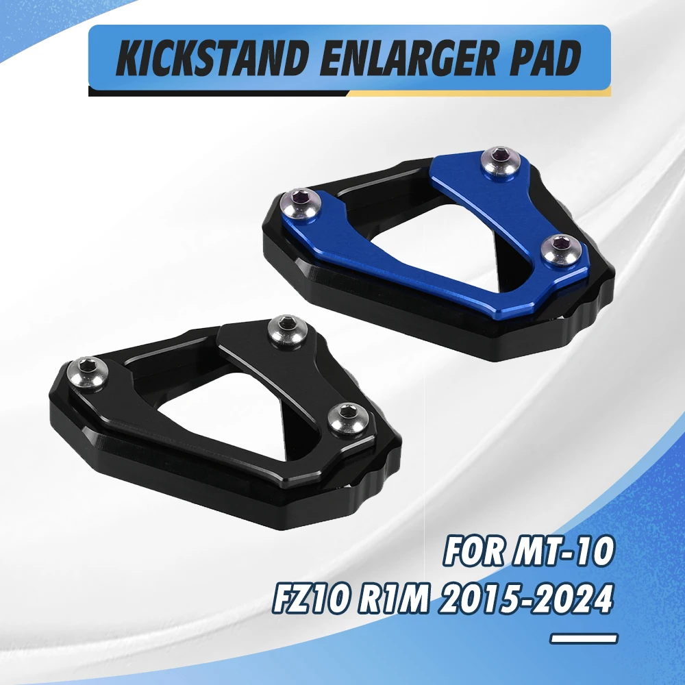 

For Yamaha MT-10 MT10 FZ-10 FZ10 R1M R1 M 2015-2024 Motorcycle Side Stand Enlarger Kickstand Enlarge Plate Foot Extension Pad