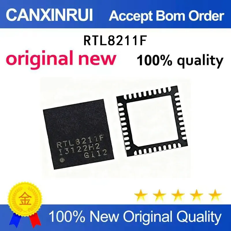 

(5 Pieces) New original RTL8211E-VB-CG RTL8211E QFN48 RTL8211F RTL8211FP