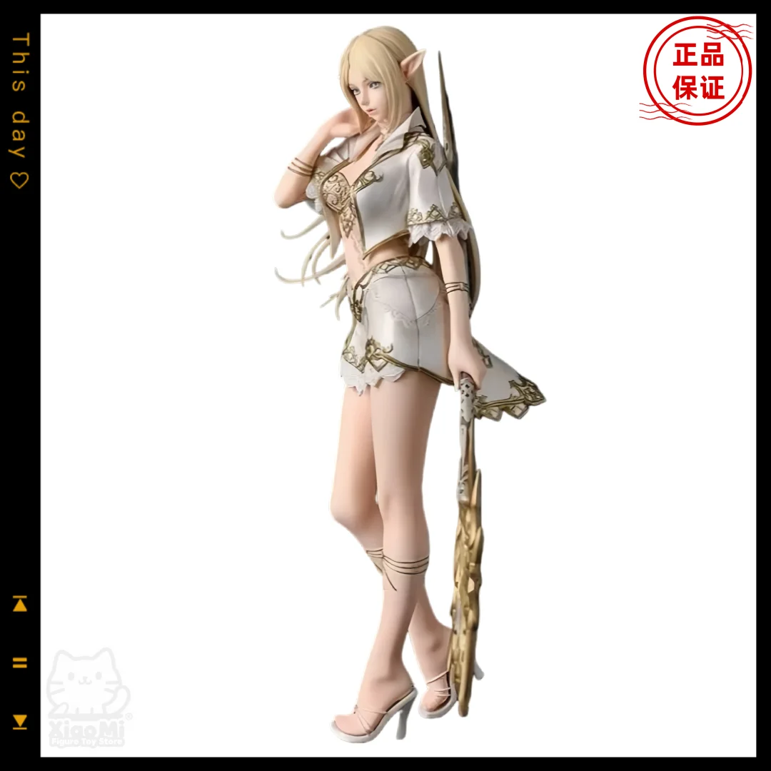 العلامة التجارية الجديدة Lineage 2 White Elf أنثى ماج أنيمي نموذج لجسم لعبة هدية للأطفال