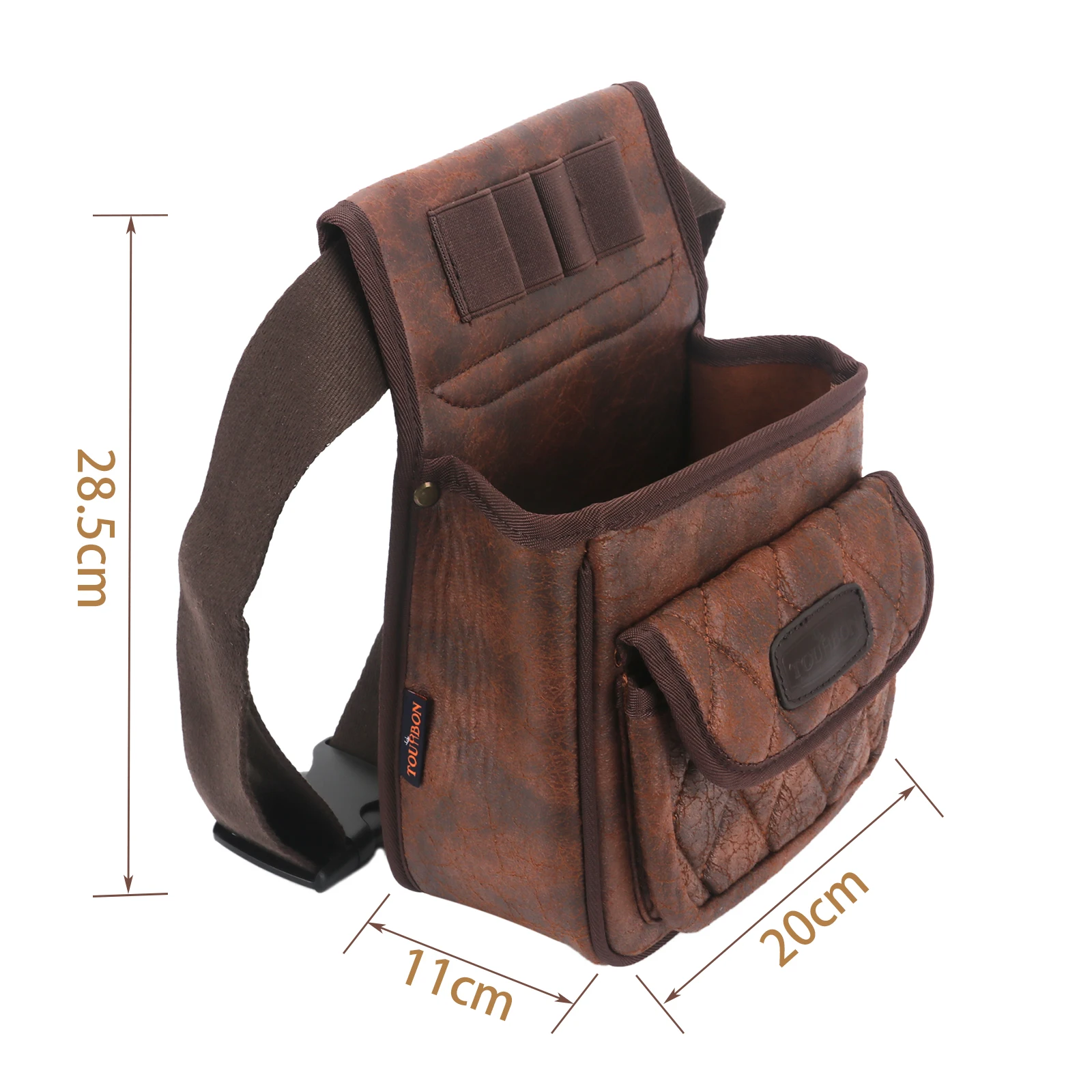 Tourbon Hunting Gun Cartridges Bag Shooting Skeet Trap Speed Loader Game Bag Ammo Shells Holder Durable PU Sporting Clays Pouch