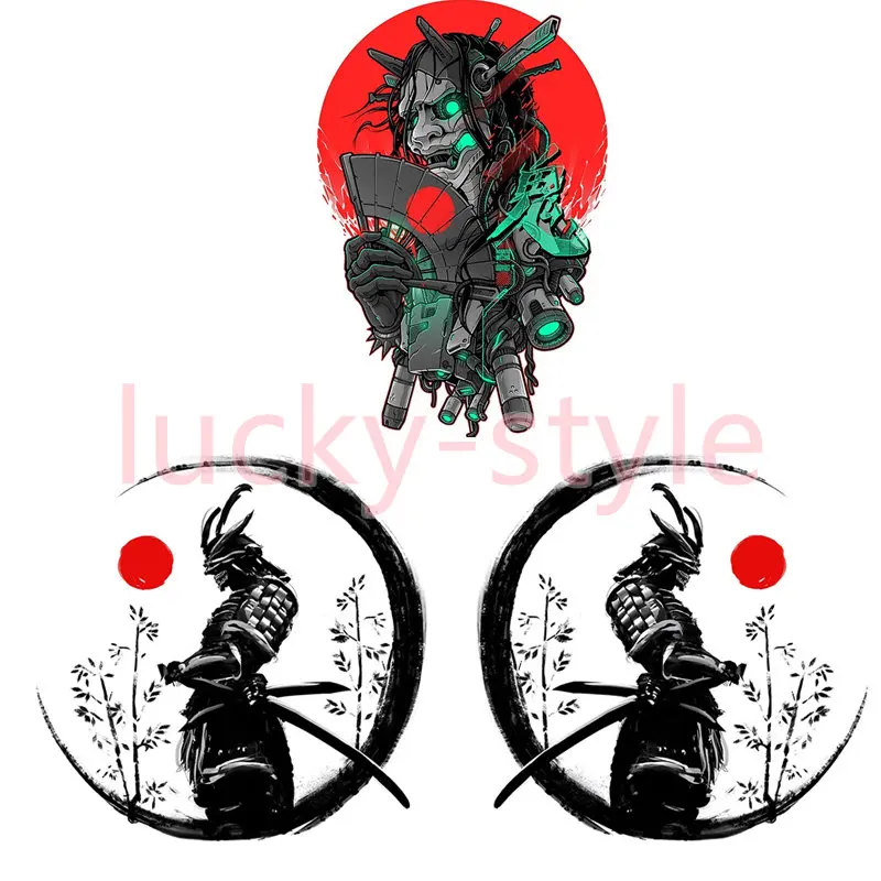 Personalized Japanese Samurai Ninja Car Stickers Refrigerator Motorcycle Bumper Decals Waterproof Window Laptop Decoration