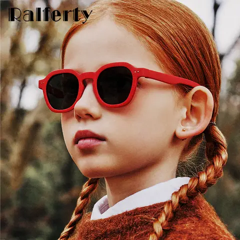 Ralferty 2025 Flexible Kids Sunglasses Girls Boys Outdoor UV400 Polarized Sun Glasses Children Sun Shades 3-9Y Unbreakable Oculo