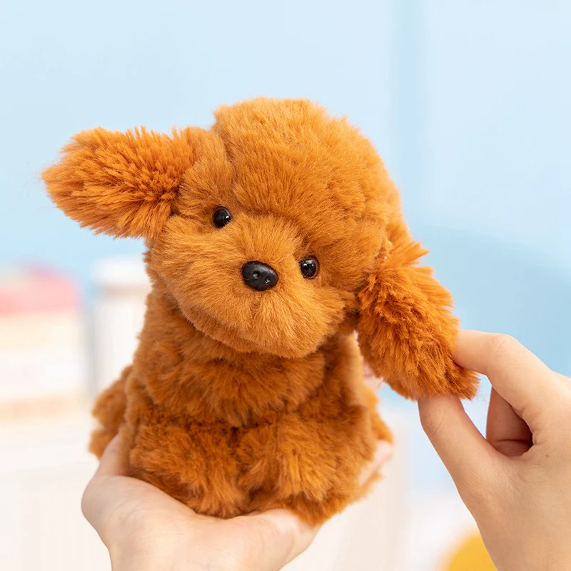 Kawaii Puppy Plush Stuffed Toys Snow Rena Gold Wool Soothing Doll Sleeping Pillow Home Decoration Kids Birthday Gifts