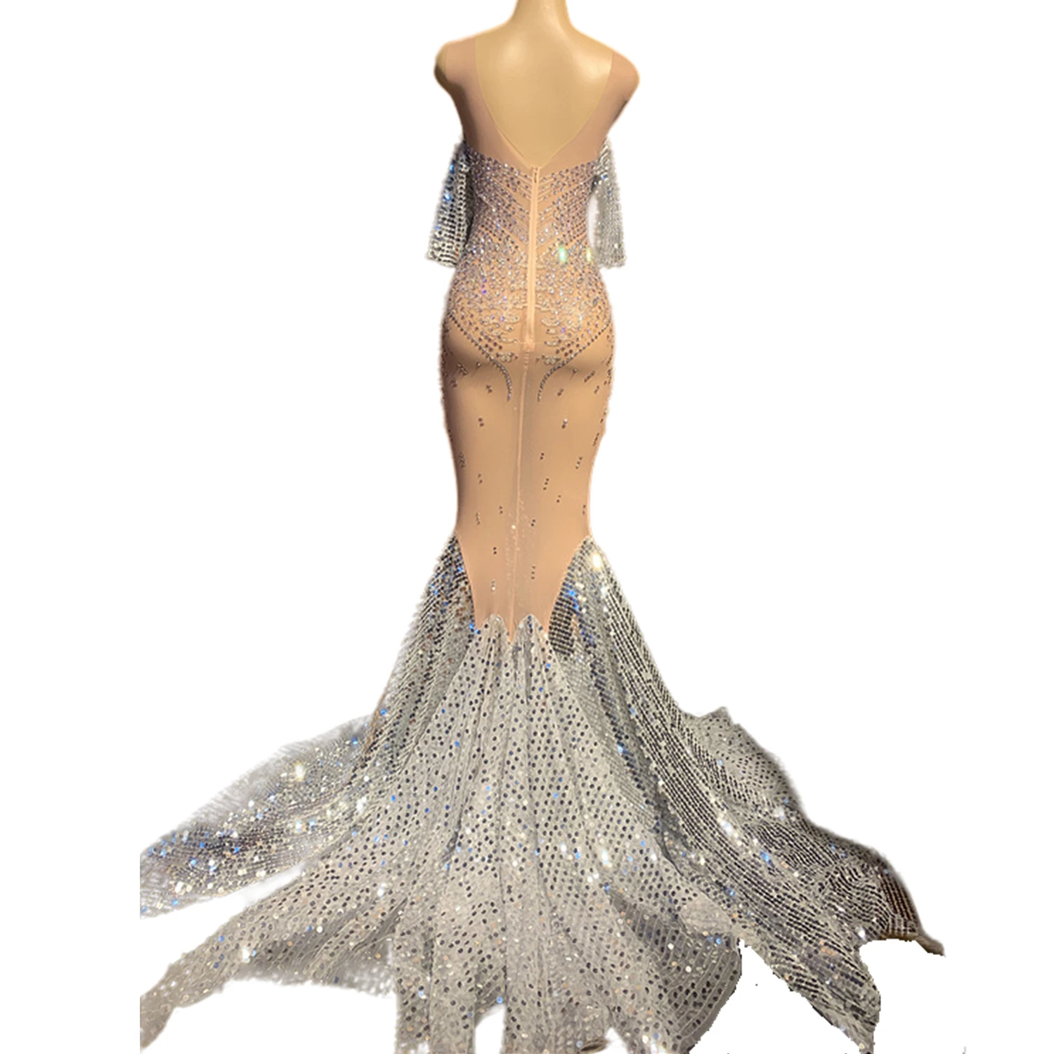 Robe de soirée à strass pour femmes, tenue d'été Sexy avancée, brillante, robe de mariage élégante, luxe, robe de soirée