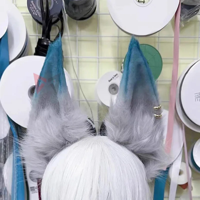 Honkai Baru: Hiasan Kepala Lingkaran Rambut Telinga Rubah Cosplay Star Rail Feixiao untuk Pesta Permainan Buatan Tangan Dibuat Sesuai Pesanan