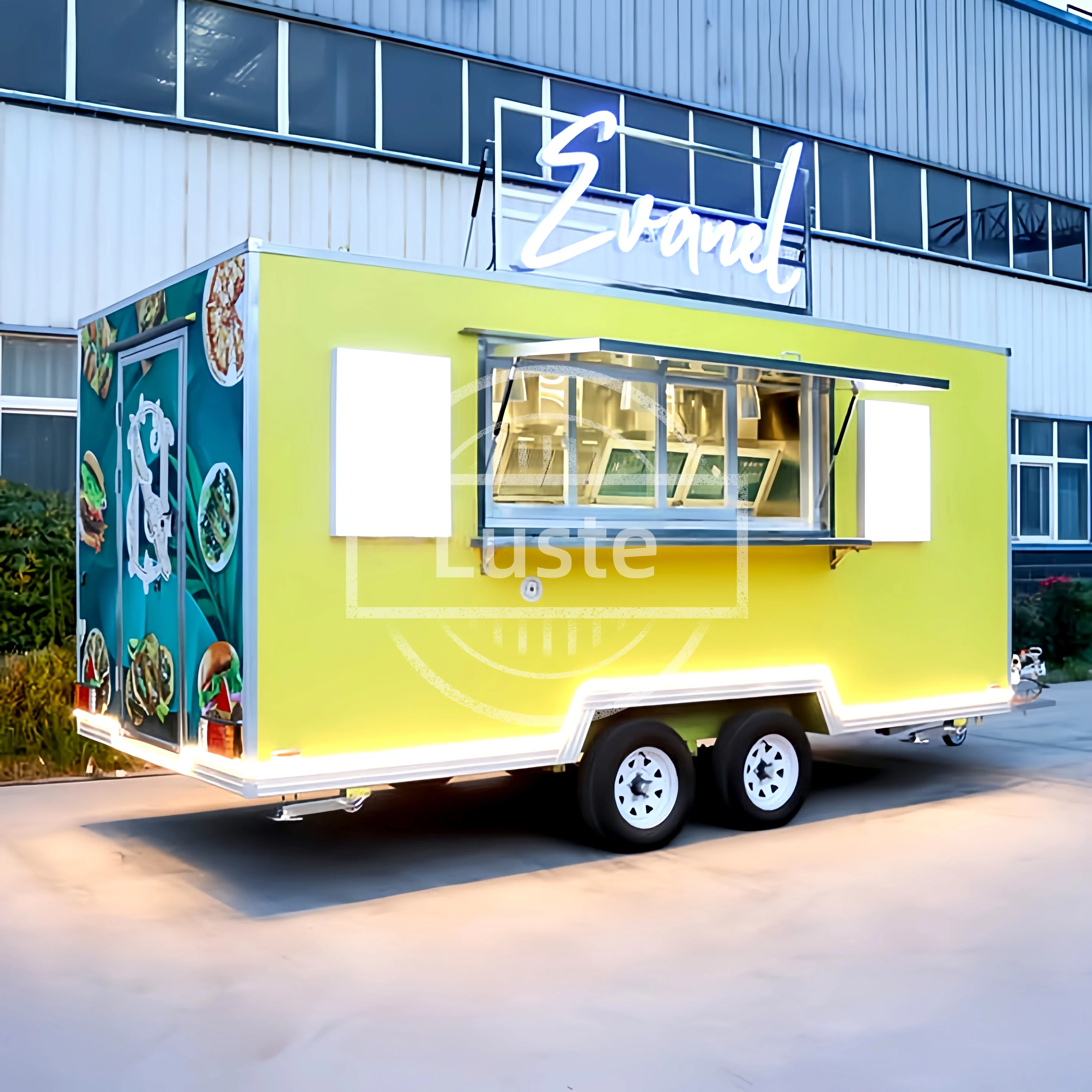 

Food Truck Trailer Cart Caravan outdoor kitchen mobile snack cart ice cream truck tents outdoor camping