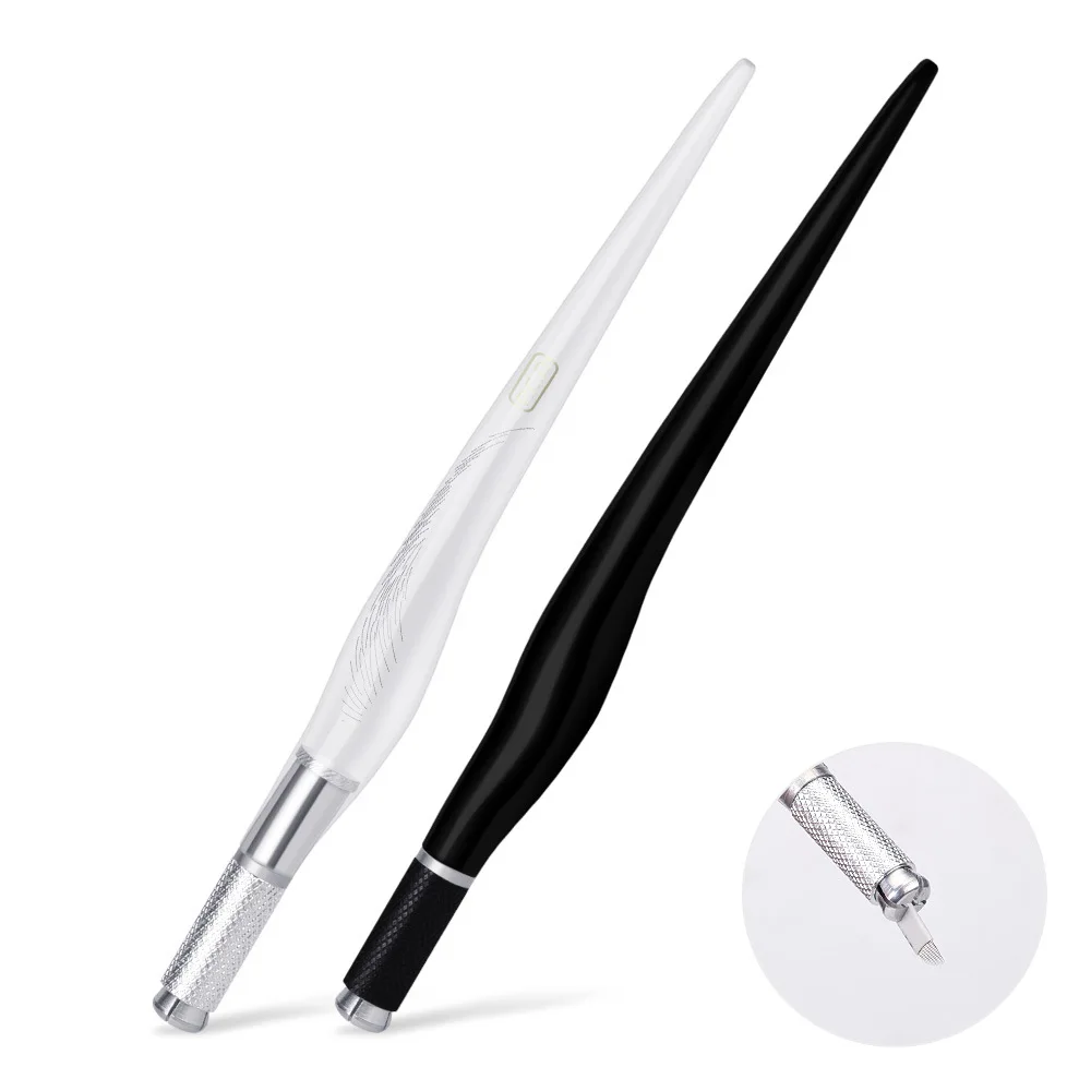 1pc Professional Permanent Makeup Manual Tattoo Microblading Pen Crystal Acrylic Tattoo Pen for Dermografo Micropigmentacion