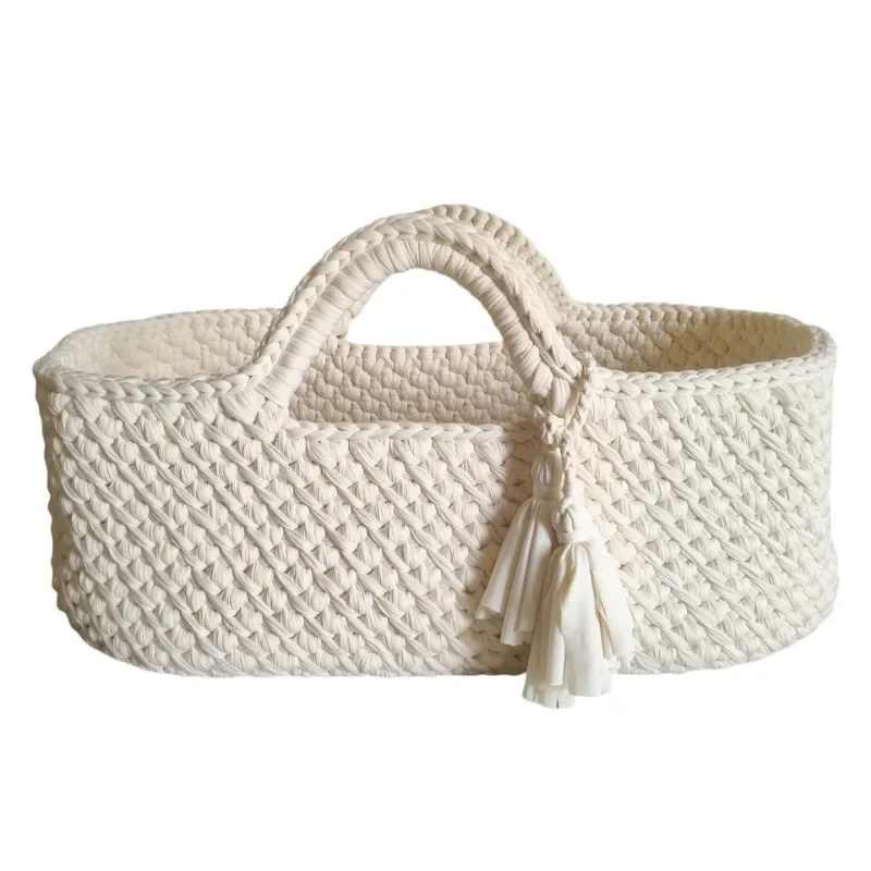Hand woven baby changing bed newborn cradle baby changing basket