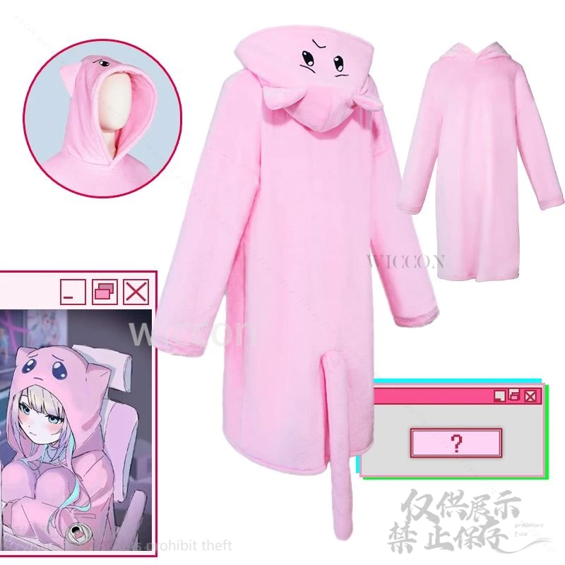 

Аниме игра Needy Girl Overdose Косплей KAngel Jirai Keicostume Kawaii милый теплый халат с капюшоном с кроликом пижамы