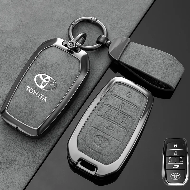 For Toyota Tacoma Fortuner Corolla Venza Grand Highlander RAV4 XSE Prime Land Cruiser Hilux 2023 2024 Car Key Fob Cover Case