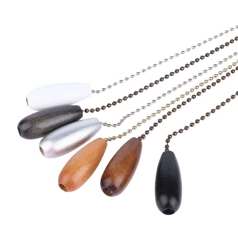 Ceiling Fan Chain Pulls Wooden Pull Chain Pendant Rope Extension Pull Chain Easy Install Removal DIY For Ceiling Light Lamp Fan