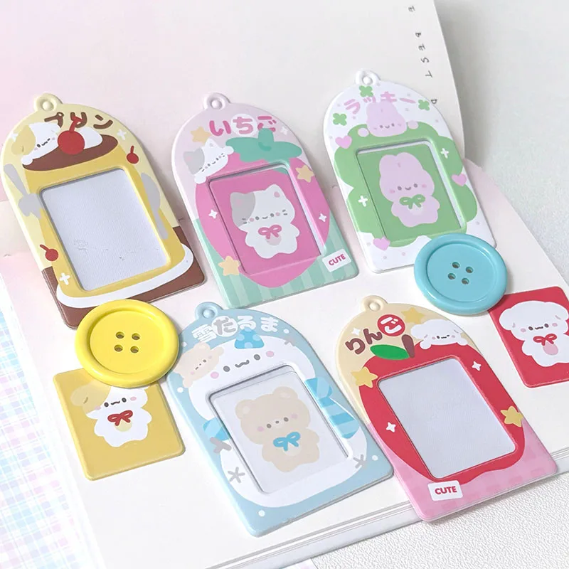Nuevas llegadas, marcos de fotos de animales bonitos, soporte para sesión fotográfica de pudín Kawaii, mangas para sesión fotográfica Kpop de 2 pulgadas, estilo INS, diseño Original