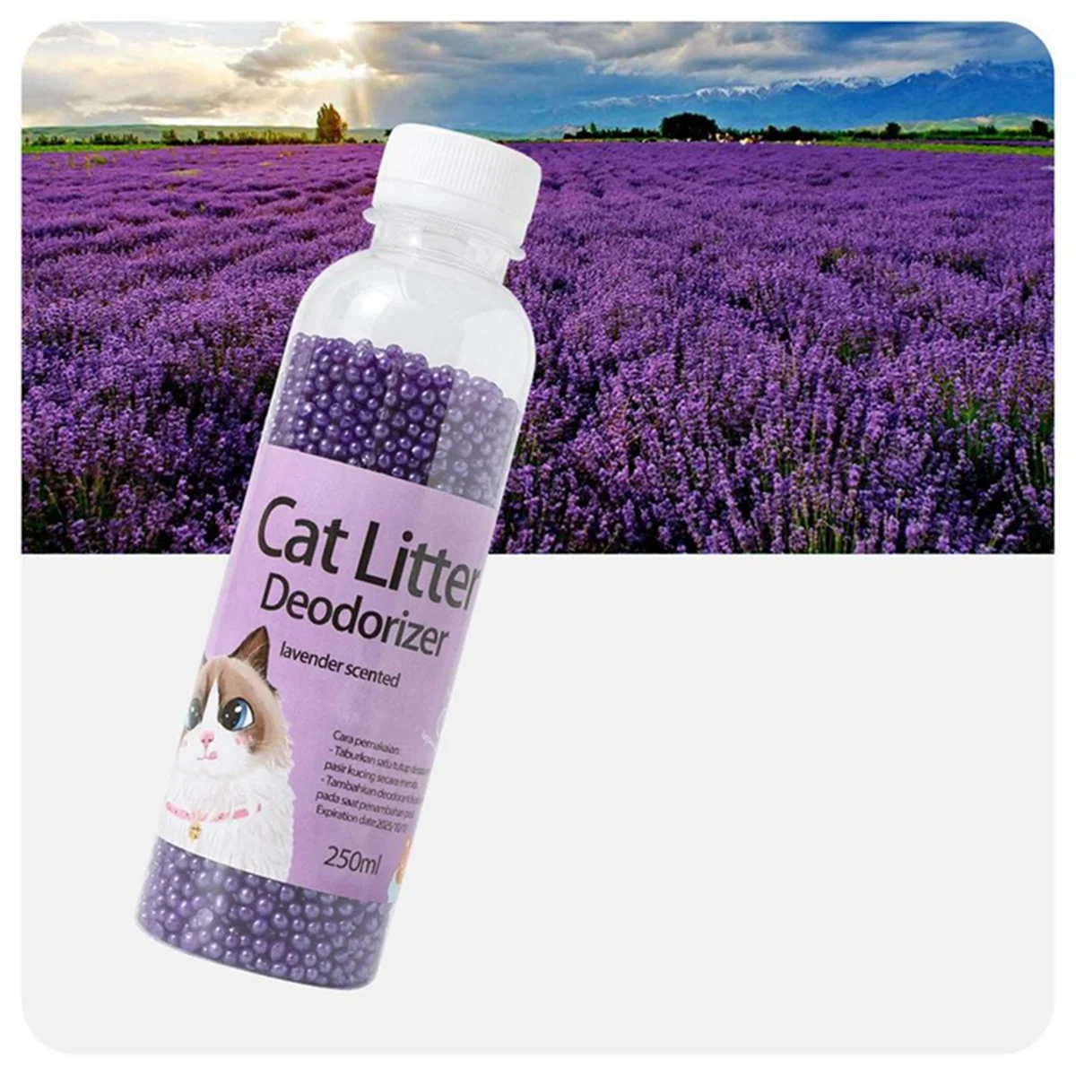 Limpeza de banheiro de gatinho 300g, grânulo desodorante de maca de gato, artefato de odor de animal de estimação, carvão ativado absorve, gás de areia de gato-b st