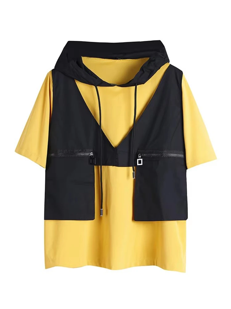 Amax luluE 2022 New European Fashion Style Summer Ladies Punk Tee Shirts Womens Casual Cotton Tshirts Female Luxury Hooded Tops