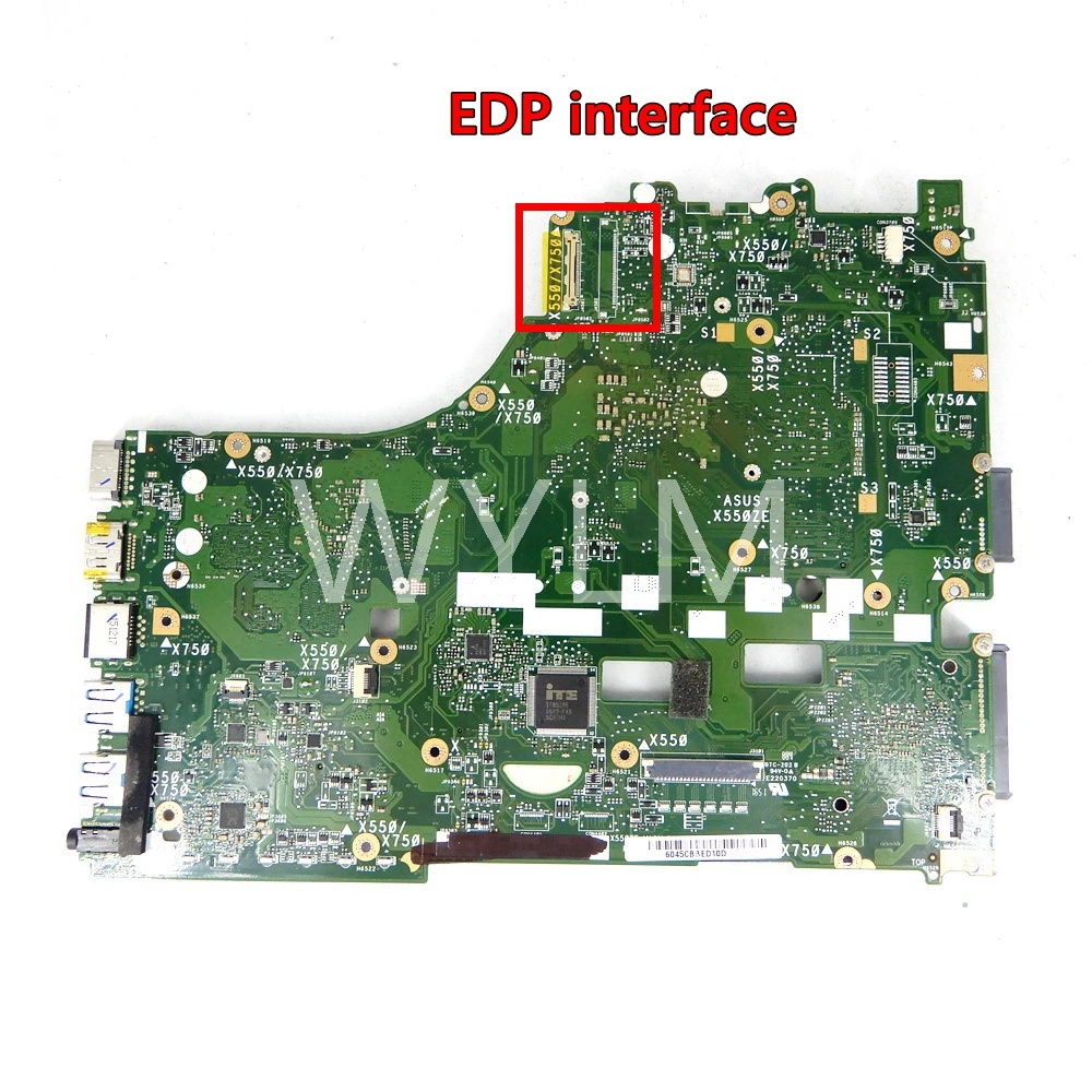 X550ZE A10-7400P / FX7600CPU EDP interface  Mainboard For Asus X550ZA X550Z VM590Z K550Z X555Z Laptop Motherboard Tested