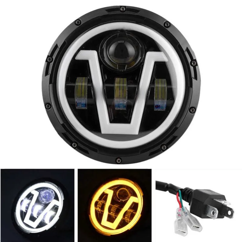 LED Headlights Are  Modified Headlights High and Low Beams with V-shaped Daytime Running Lights