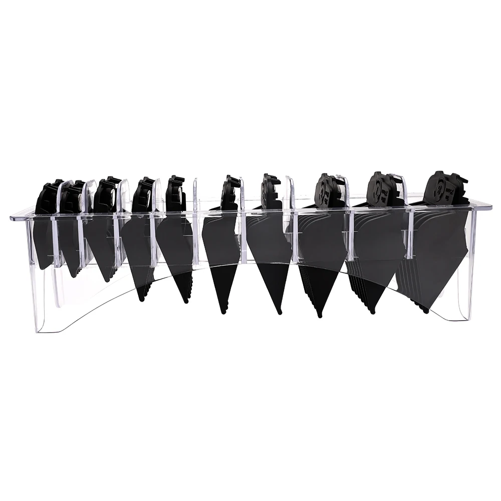 10Pcs Universal Black Hair Clipper Guards Clippers Barber Accessories Professional Trimmer Attachment Limit Combs