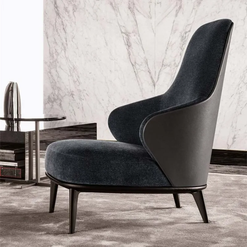 Minimalist modern living room, lunch break lounge chair, single sofa chair, bedroom
