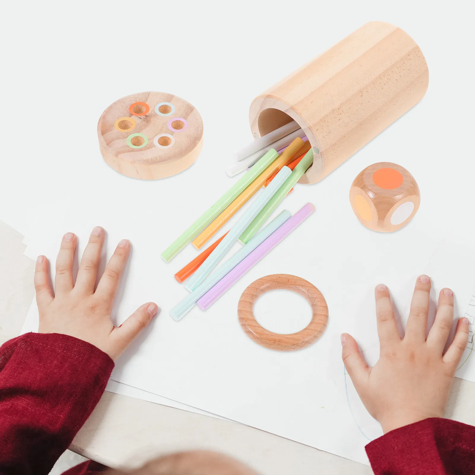 バランススタッキングおもちゃ-バランシング知覚おもちゃ-ベビースティックゲーム-幼児用スティック遊具