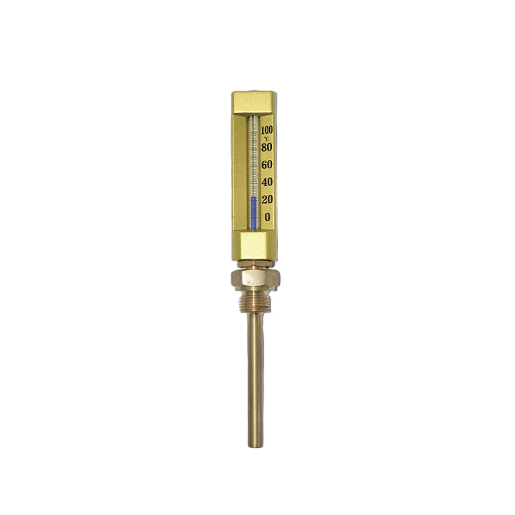 Marine Industrial Boiler Duct Air Conditioner V-type Thermometer Metal Protective Cover Shockproof High Temperature