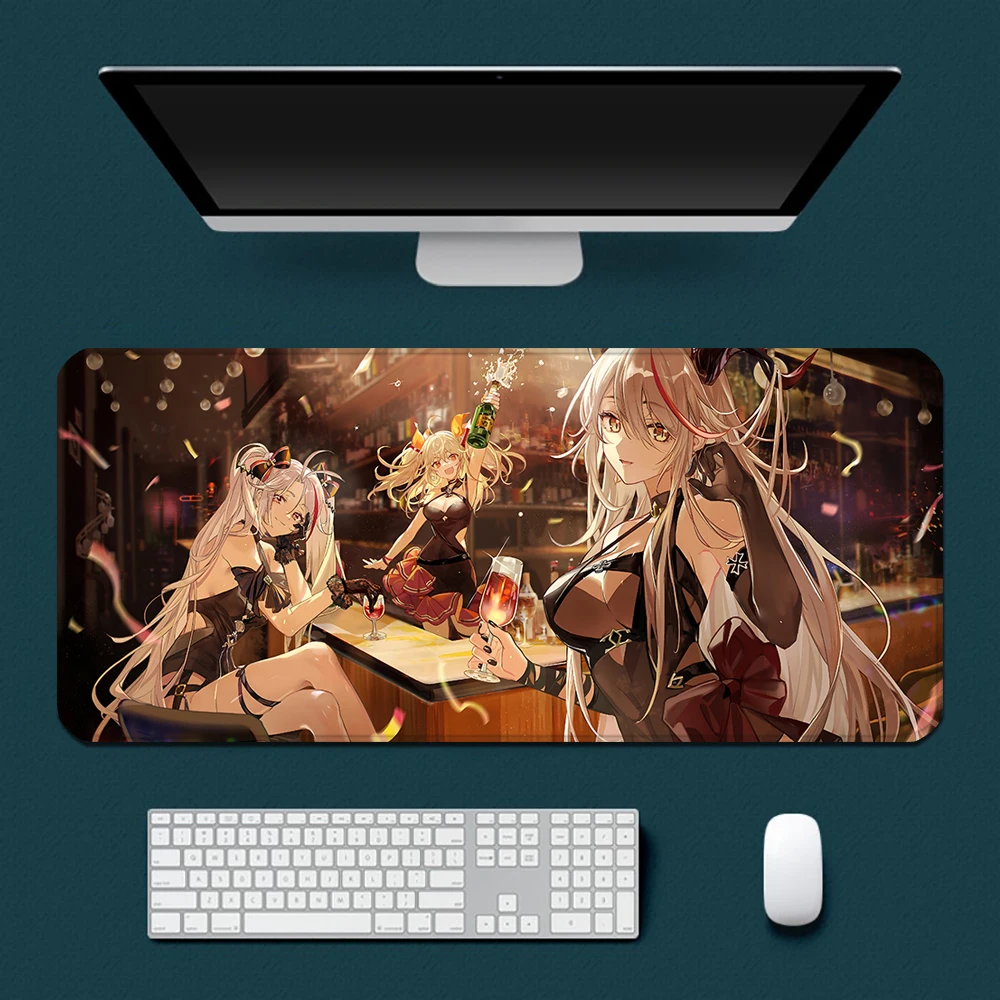 Azur Lane Mousepad HD Printing Computer Gamers Locking Edge Non-slip Mouse Pad XXL90x40cm Keyboard PC Desk Pad