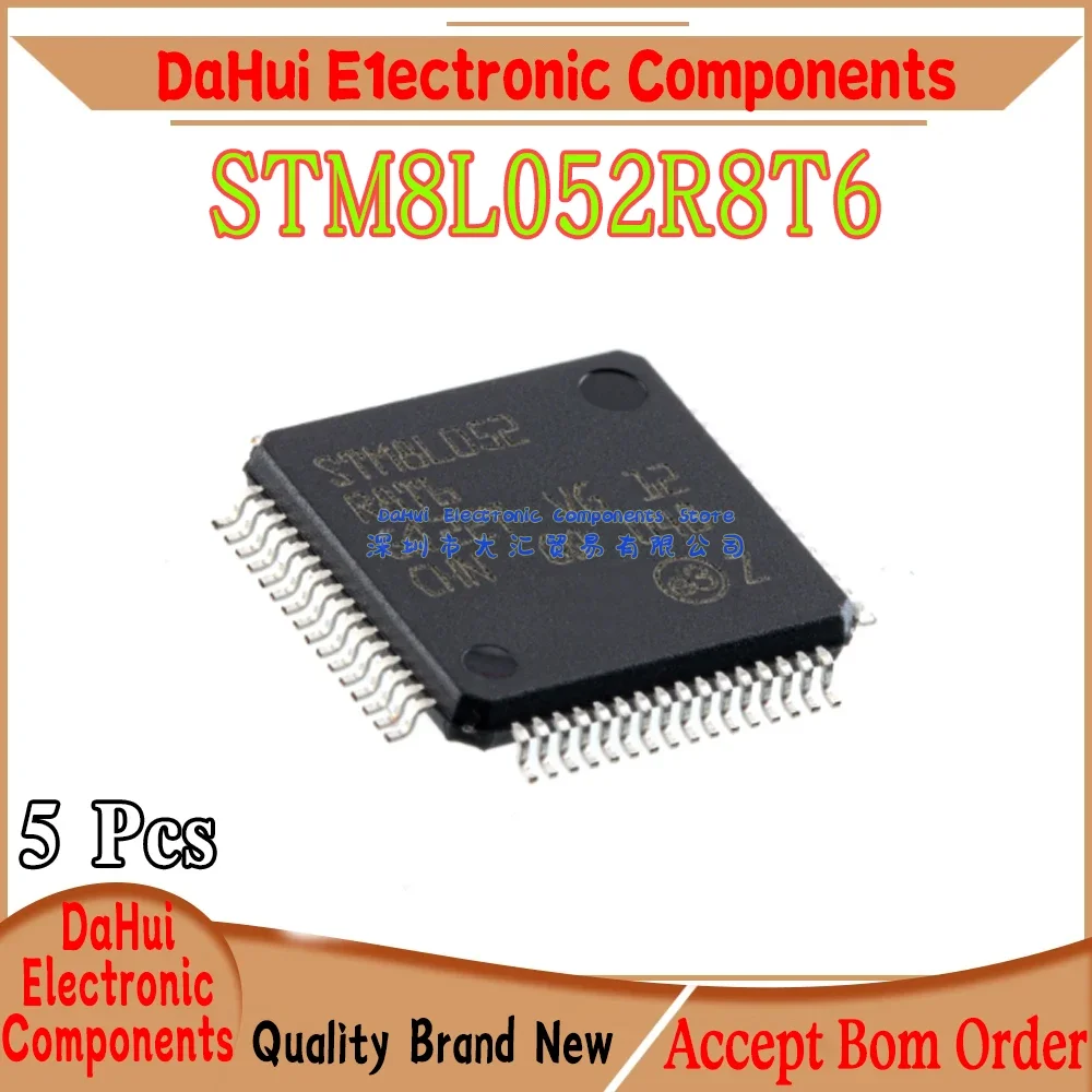 (5piece)100% New STM8L052R8T6 STM8L052 R8T6 QFP-64 Chipset