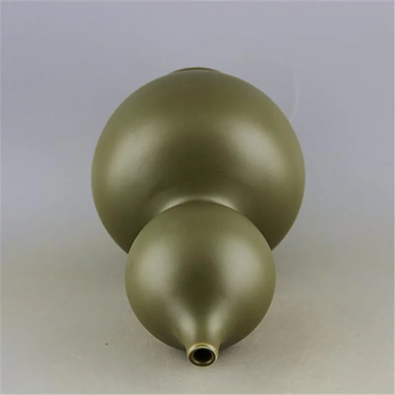 Replica of the Qing Dynasty Yongzheng tea-leaf glaze gourd vase vase antique porcelain antique vintage ornaments