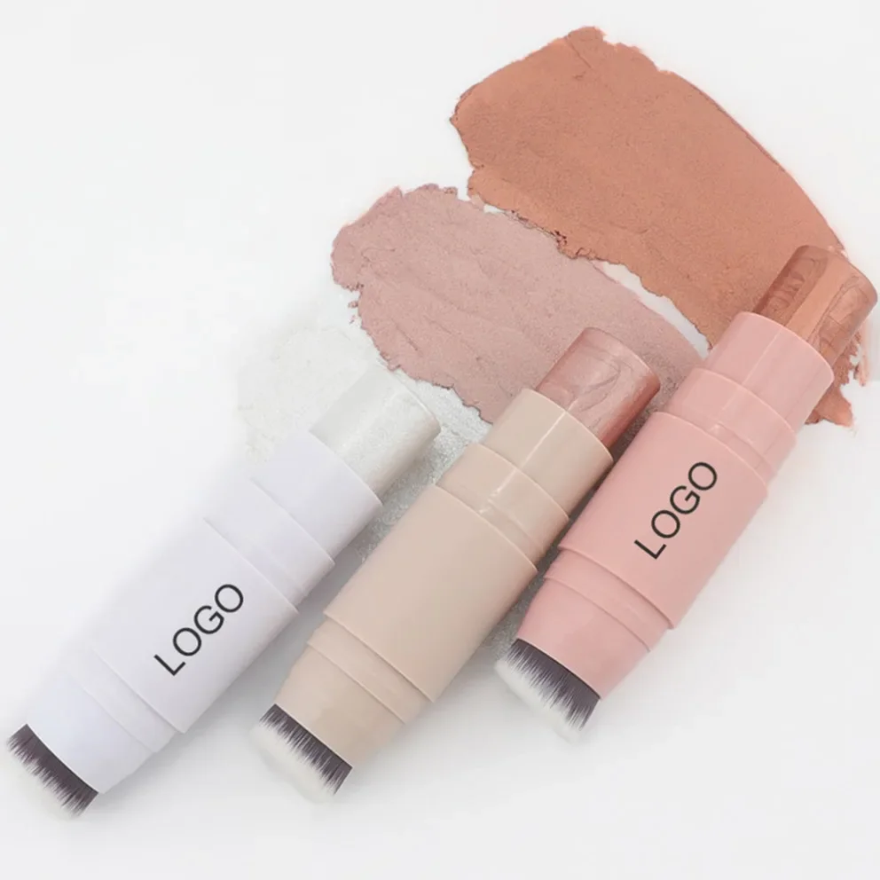 Poudre de fard à joues à pigments imperméables, marque privée, longue durée, maquillage pour le visage, logo personnalisé, vente en gros, blanc GT