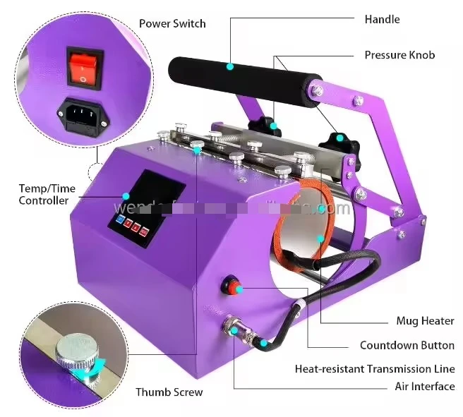 Y012K New Design Multifunctional Tumbler 8 in 1 Heat Transfer Printing Machines Mug Cups Heat Press Machines