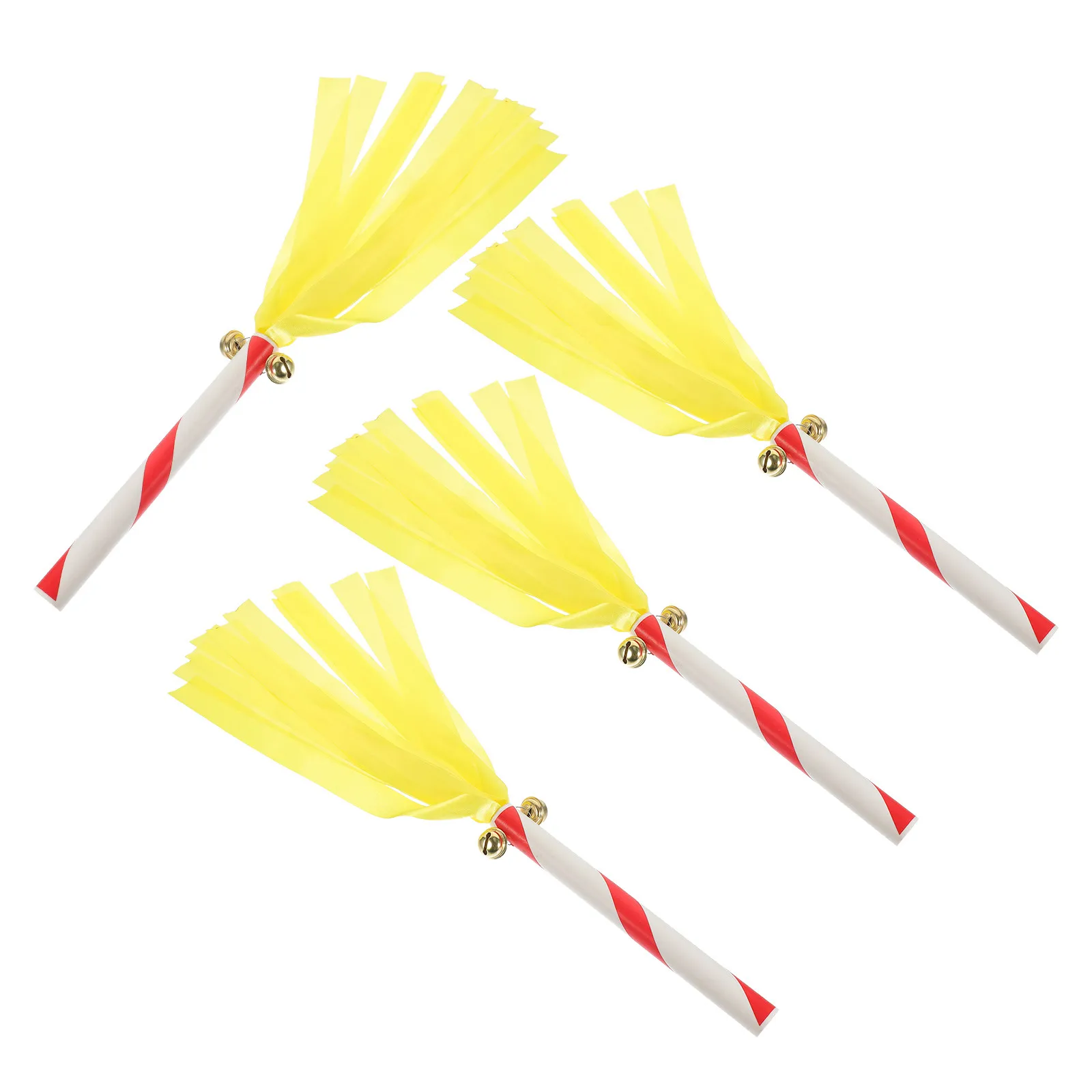 

4Pcs Cheerleading Pompom Sticks PVC Bright Shiny Glossy Noise Maker for Party Decor Kindergarten Favors