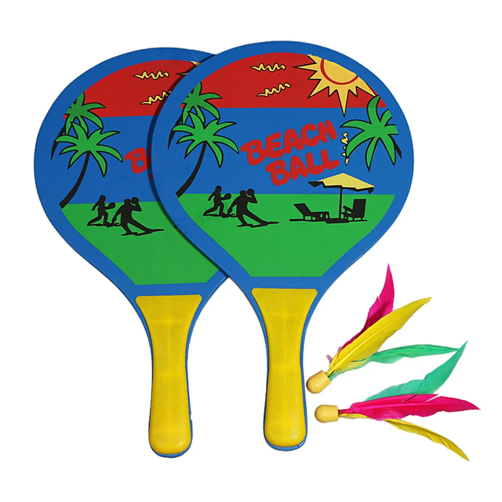

Badminton Style Paddle Ball Set for Children Teens Adults Indoor Outdoor Lawn Party Game Supplies