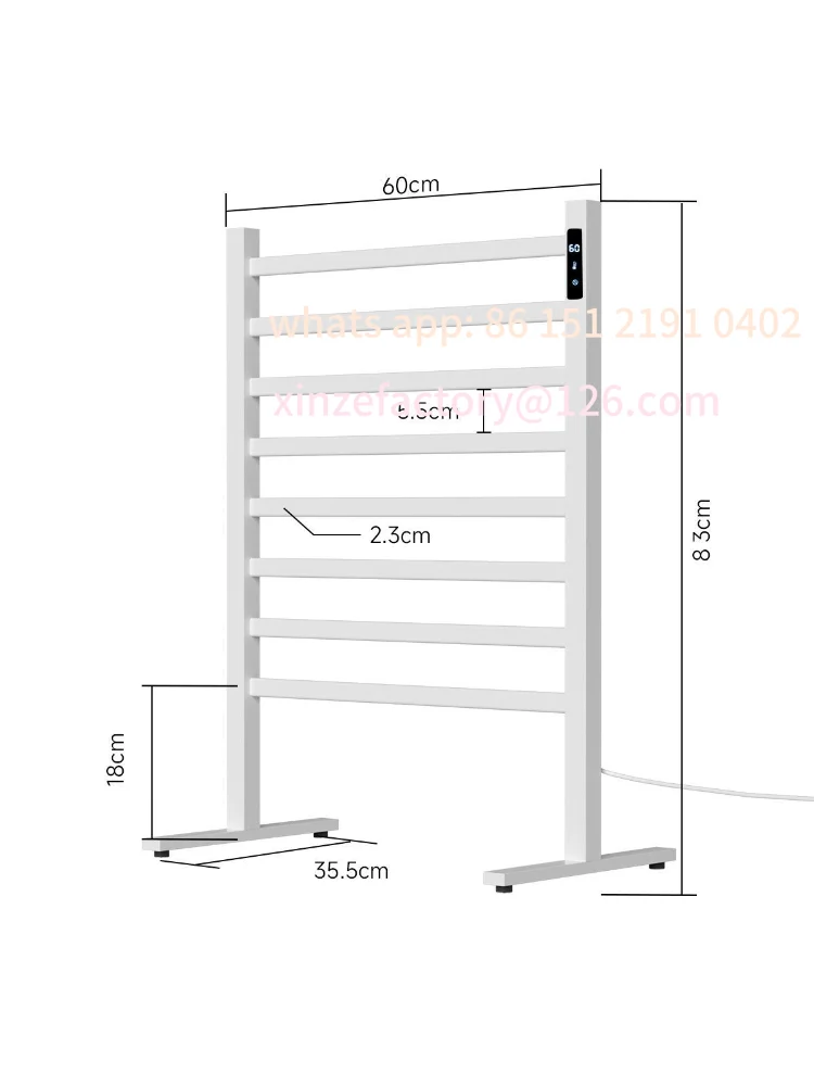 Customizable bathroom electric towel rack drying rack floor towel rack US standard European standard plug touch screen control