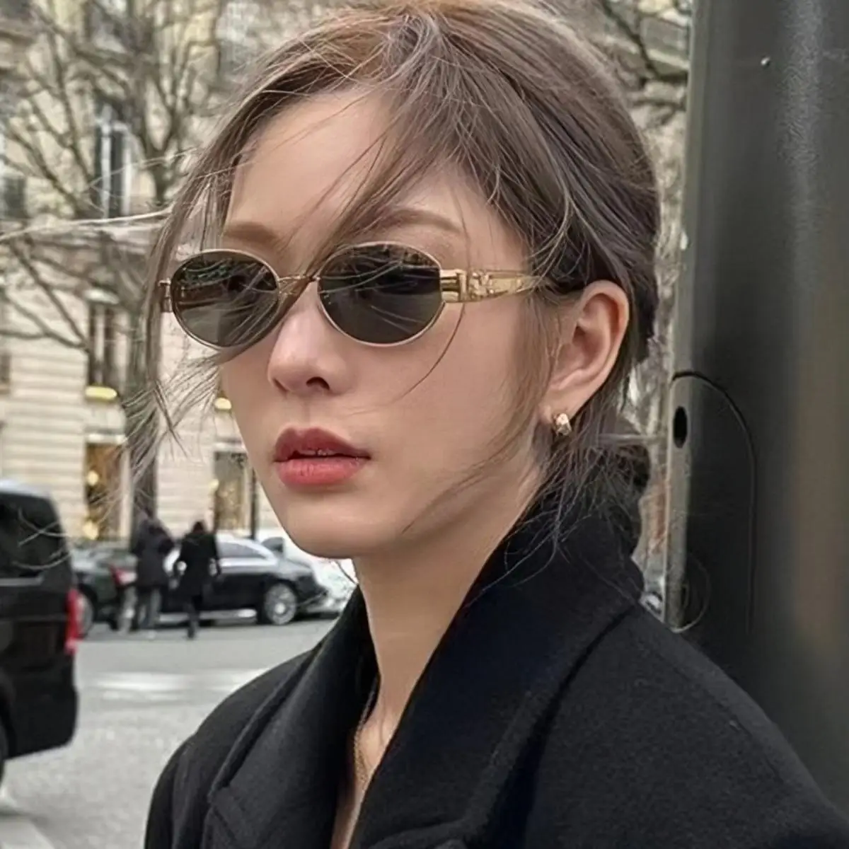 Fashion Oval Sunglasses Women Retro Trend Outdoor Metal Sun Glasses High Quality Classic Men Luxury Brand UV400 Eyewear