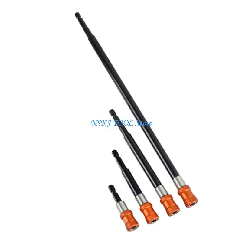 L8RC 4Pcs Electrical Drill Screwdriver Extension Rod 1/4inch Shank Bit Holder