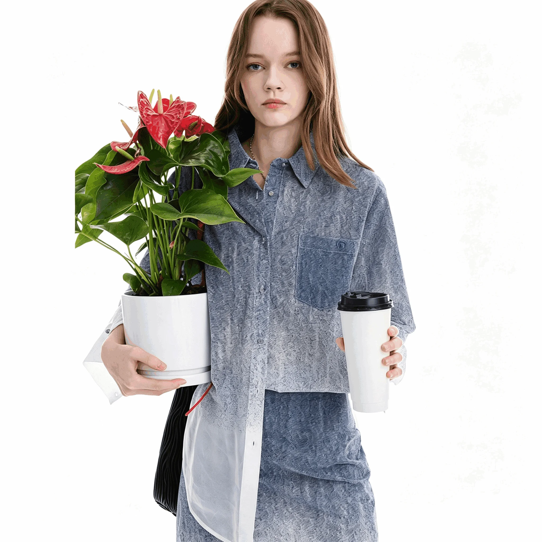 2026 Neues Original Damen-Loose-Fit-Hemd aus Spanien mit handgesticktem Blumenkragen, Freizeithemd – Detail 2
