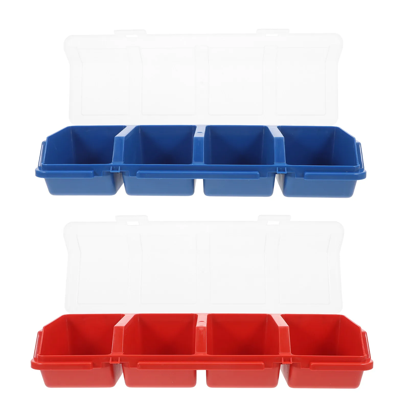 2Pcs Small Parts Organizer Box Stackable Hardware Storage Container Screws Nails Craft Electronic Components Storage Case with