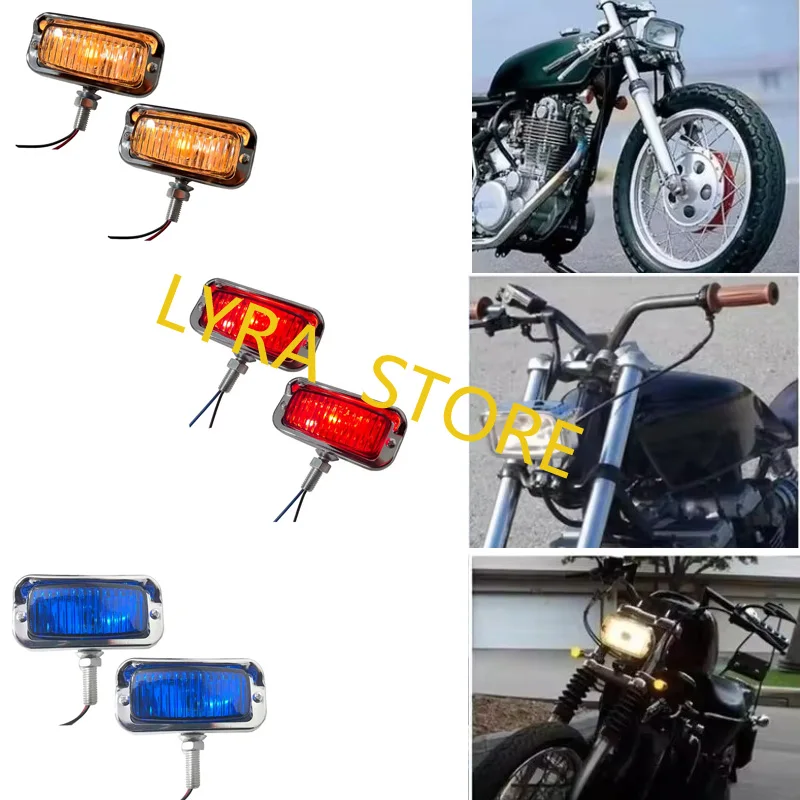 2pcs 4.4'' Motorcycle Square Halogen Headlight Fit For Honda Harley Chopper Cafe Racer Dyna Sportster Suzuki Kawasaki
