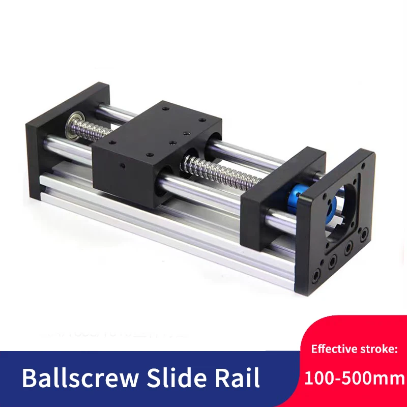 

Linear Guide coupling Sliding Table Ballscrew SFU1204 100-500MM Stroke Coupling Double Optical Axis CNC Table 3D Printer XY