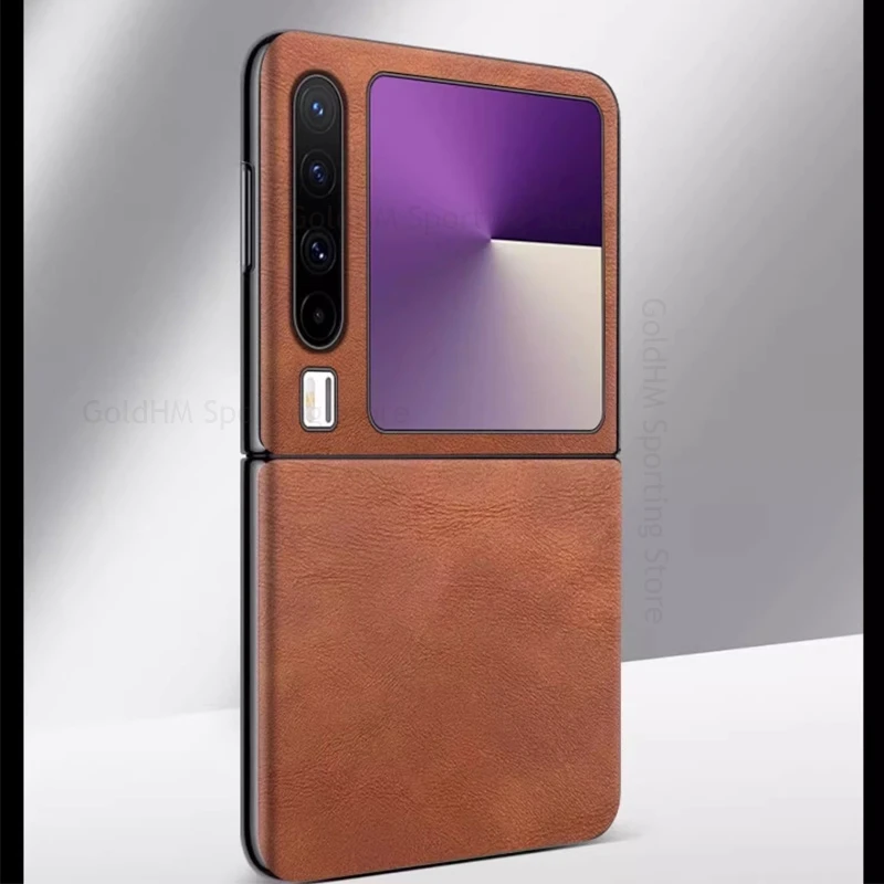 

Funda For Huawei Pura X 5G Retro Leather Phone Shockproof Case For HUAWEI Pura X VDE-AL00 Frame Hard Protection Flip Cover PuraX