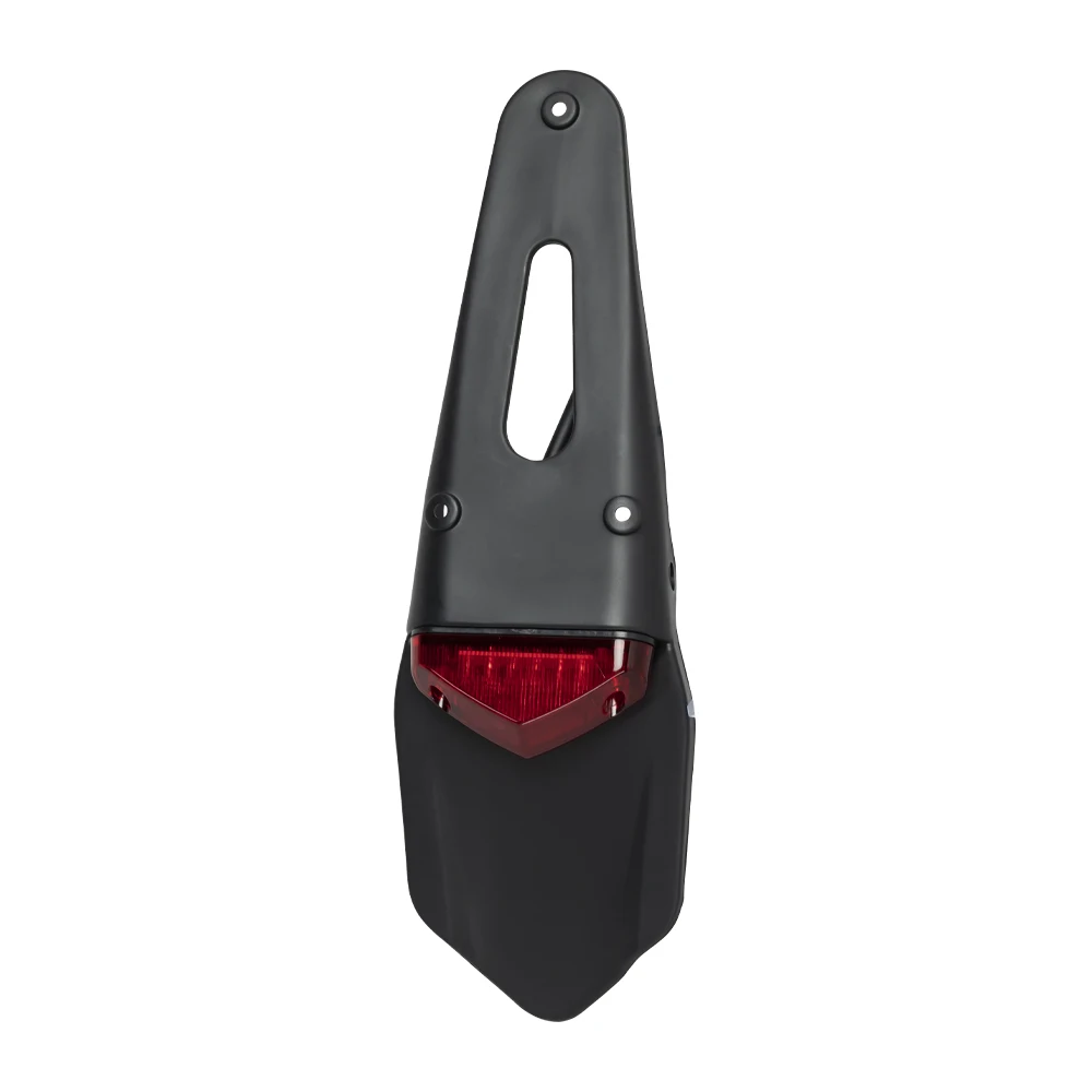 AliExpress Motorcycle Rear Fender License Plate Bracket Holder With 12V LED Taillight Brake Lamp Universal For Enduro Off-Road Bike