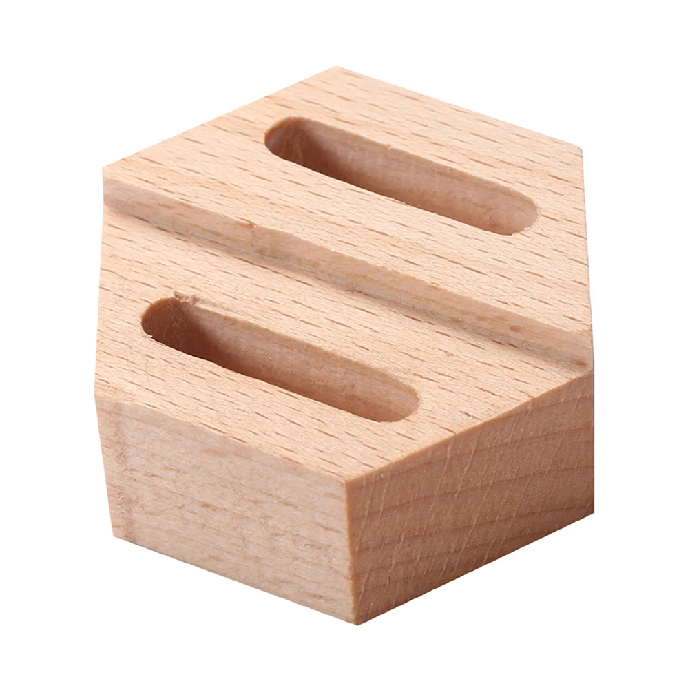 1Pcs Premium Ring Display Box Geometry Wooden Stand Unique Durable Long Use Antislip Bottom Photo Styling Props