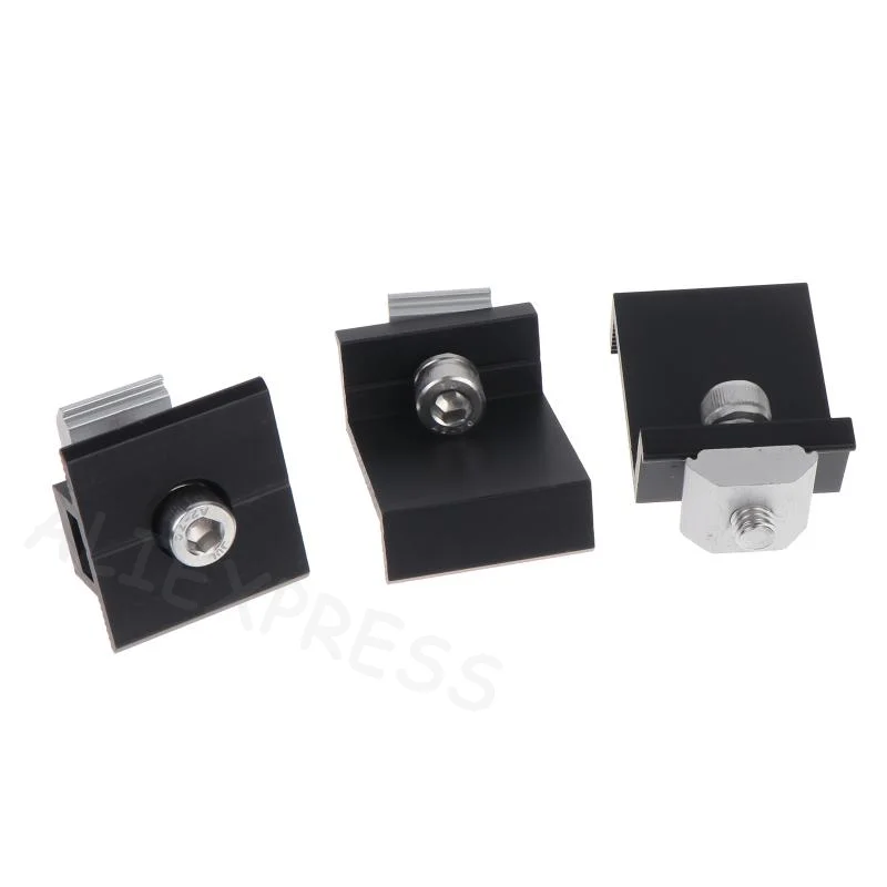 [M] Aluminum Alloy Solar Panel Mounting Clamp Anti Corrosion Coating Firm Fixation For Rooftop Solar System Installation