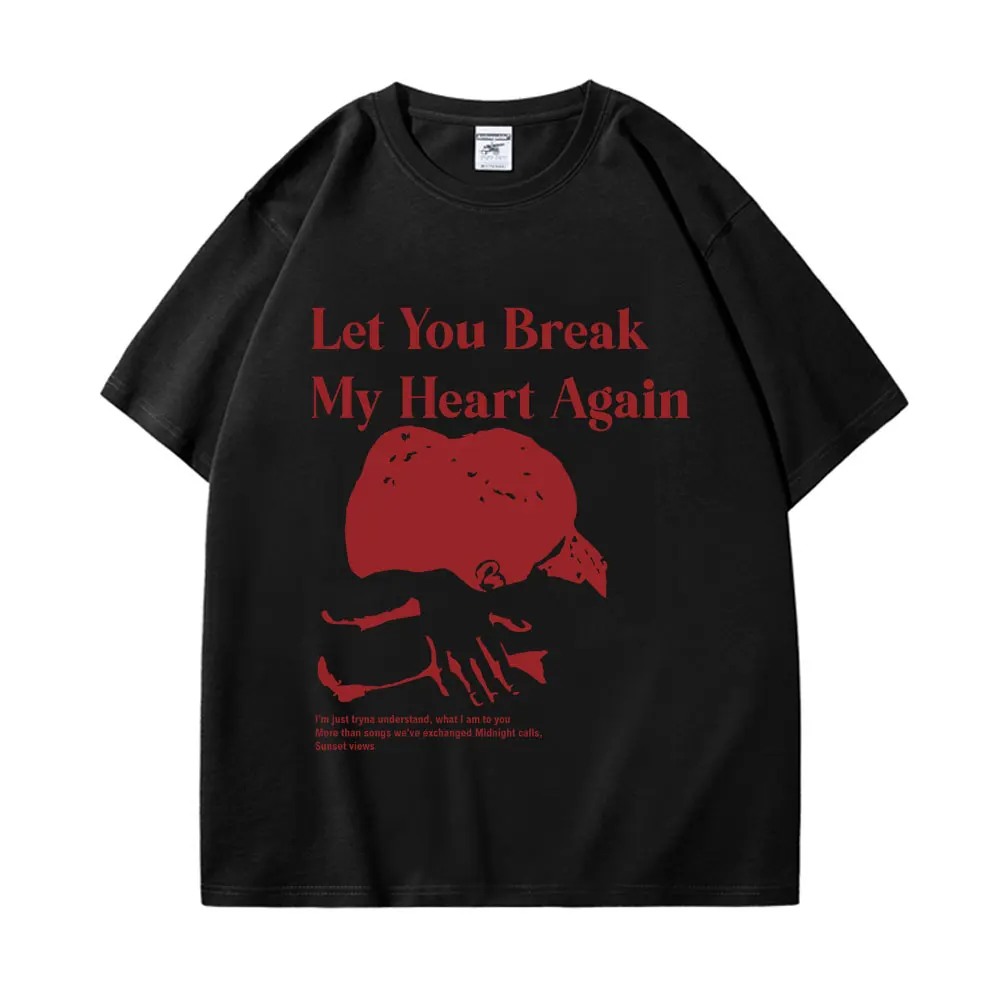 Singer Laufey Let You Break My Heart Again Graphic T Shirts Harajuku Hip Hop Oversized T-shirts Men Women Casual Fashion T-shirt