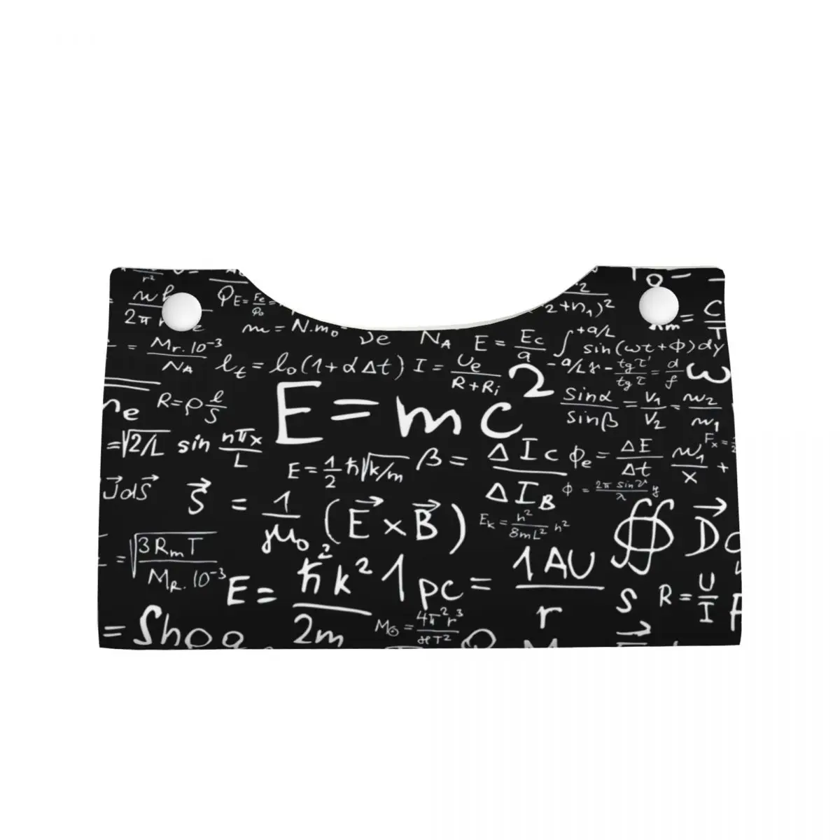 Custom Physics Equations Tissue Box Cover PU Leather Rectangular Geek Science Math Facial Tissues Holder for Office