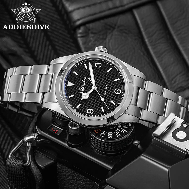 

ADDIESDIVE Watch For Men Bubble Mirror Glass BGW9 Luminous 100M Waterproof 316L Stainless Steel Quartz Watch AD2096 reloj hombre