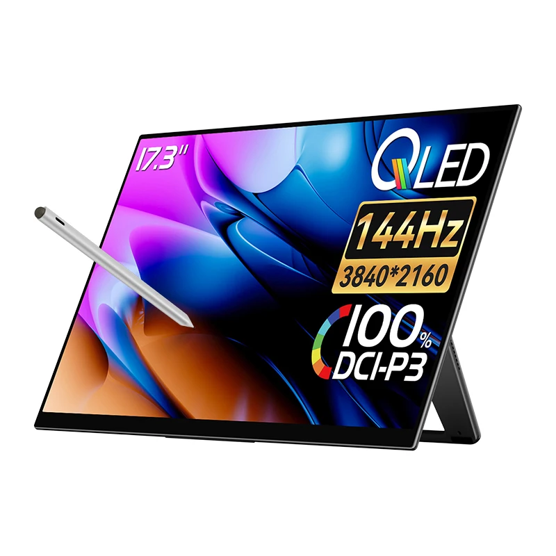 

EHOMEWEI Portable Monitor D4 Pro 4K144Hz 100%DCI-P3 Stylus Touch Monitors For Switch 2 Laptop PC PS5 XBOX