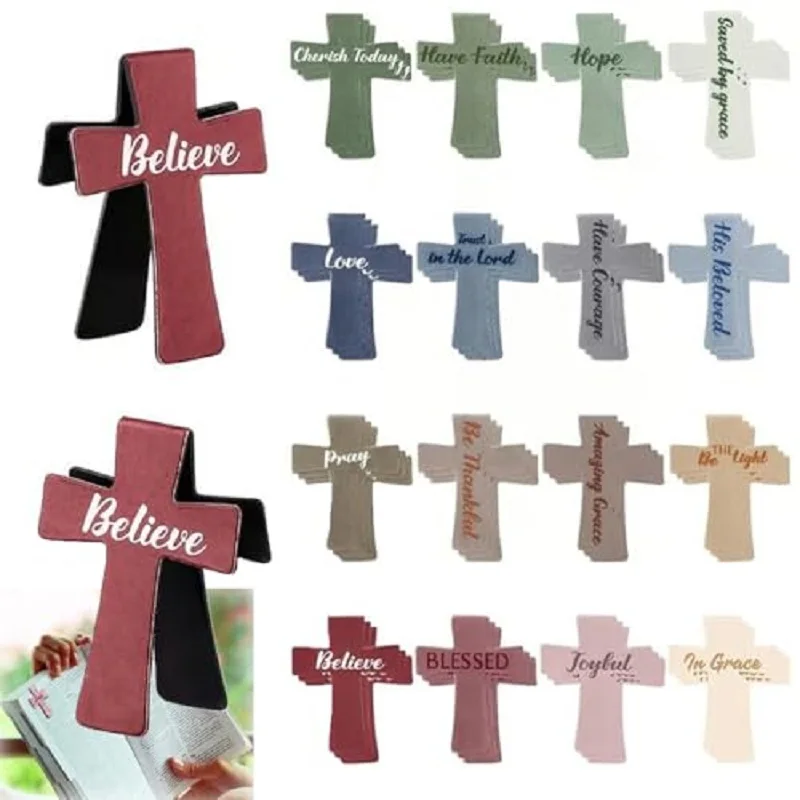 12/16/24PCS Magnetic Bookmarks Creative Cross Bookmark