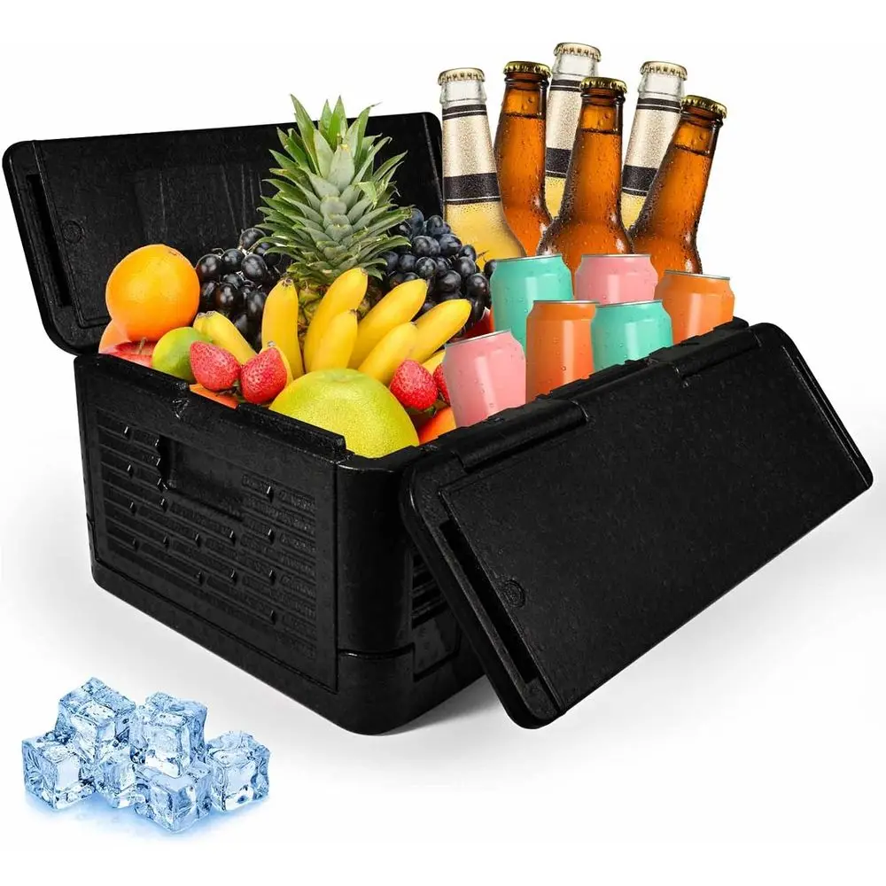 

Portable 39L Collapsible Cooler, Insulated 60-Can Ice Chest for Camping, Hiking, and Beach Trips