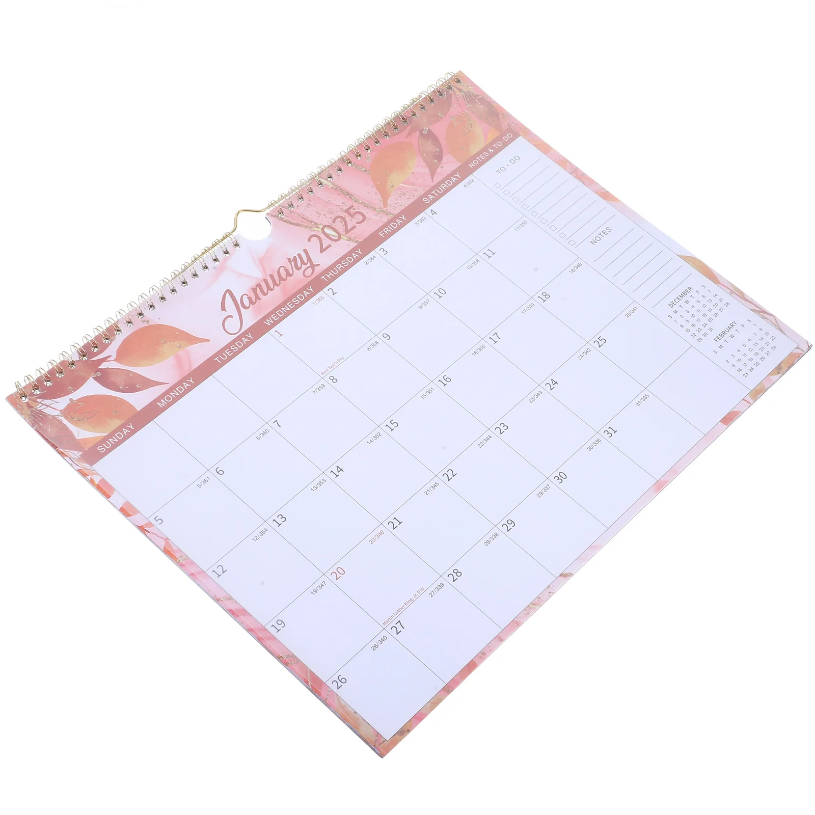 Flowers 2025 Wall Calendar Dating Desk Faux Plant Decor Paper Daily Hanging Floral Monthly